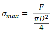 σmax= FπD24