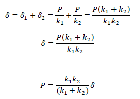 ばね定数の直列の計算式4