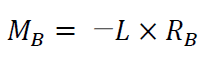 M_B=－L×R_B