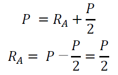 P =R_A+P/2