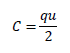 C=qu/2