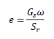 間隙比eと含水比ωの関係式