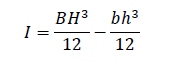I=(BH^3)/12-(bh^3)/12