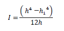 角パイプの断面二次モーメントの計算式3