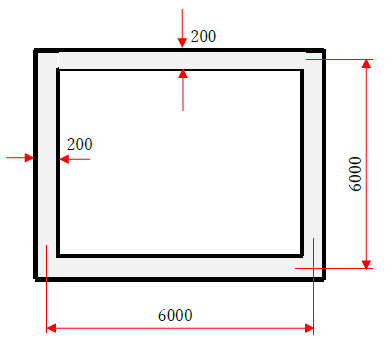図　壁芯面積の計算方法、柱との関係