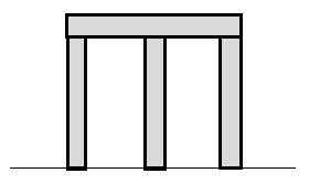 中柱と側柱の略軸組図