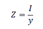 Z=I/y