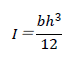 I＝(bh^3)/12