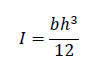 I=(bh^3)/12
