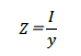 Z＝I/y