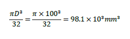 円の断面係数の計算例