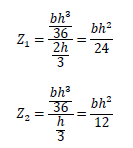 三角形の断面係数の導出方法3