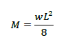 等分布荷重が作用する梁の最大曲げモーメント