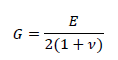 G=E/2（1+ν） 