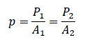 パスカルの原理の公式