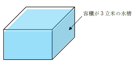 図　3立米の水槽の重さ
