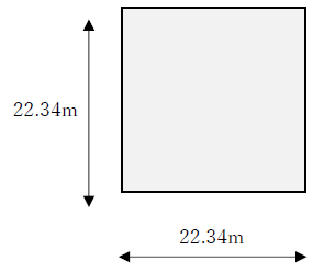 図　500平方メートルの正方形
