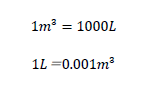 8立方メートル(m^3)は何リットル(L)？値と計算