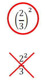 図　分数の２乗の書き方