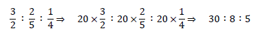 分数の比が3つの例題の解き方2