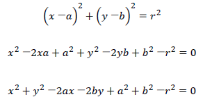 ３点を通る円の方程式の求め方1