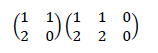 図　行列の掛け算、例題と問題の解き方2