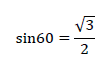 sin60=\frac{\sqrt3}{2}