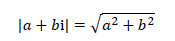 \left|a+bi\right|=\sqrt{a^2+b^2}