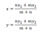 内分点の公式と求め方、座標の関係1
