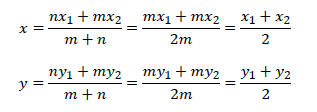 内分点の公式と求め方、座標の関係2