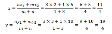 内分点の公式と求め方、座標の関係3