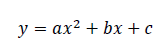 y=ax2+bx+c
