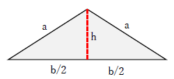 二等辺三角形の高さの求め方２