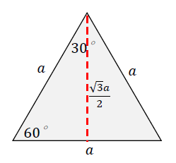 正三角形の一辺の長さと高さの比率