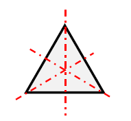 図　正三角形と線対称な軸