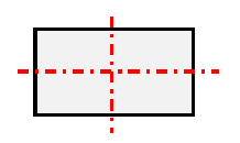 図　長方形　線対称な軸