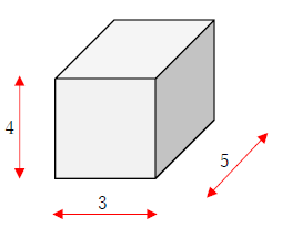 図　直方体の体積