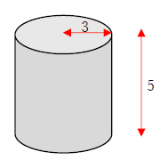 図　円柱の体積