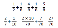 分数の足し算の問題と計算2