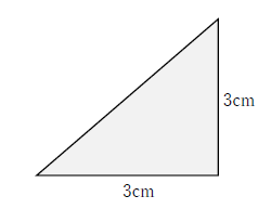 図　直角二等辺三角形と三平方の定理