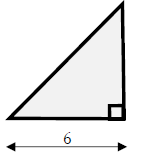 直角二等辺三角形の辺の長さ6