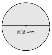 直径4センチの円の実寸