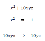 xの係数の求め方は？値3