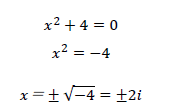 x^2+4=0の解き方