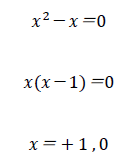 x^2-x=0の解き方