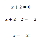 x+2=0の解き方