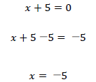 x+5=0の解き方