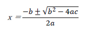 2次方程式の解の公式1